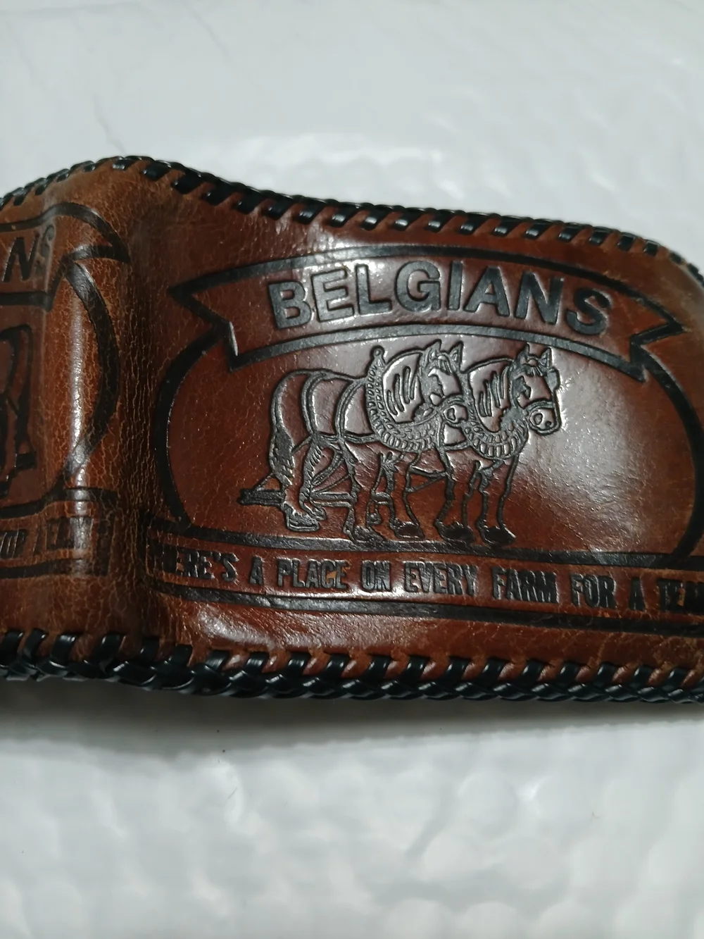 Belgians Brown Leather Money WALLET - Embossed Design